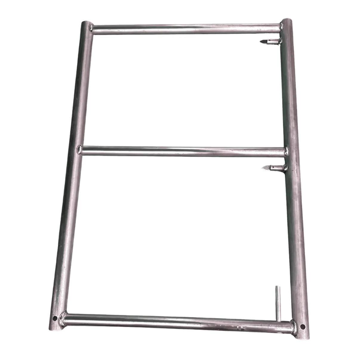 Garde-corps d'extrémité d'échafaudage en aluminium, à deux lisses horizontales